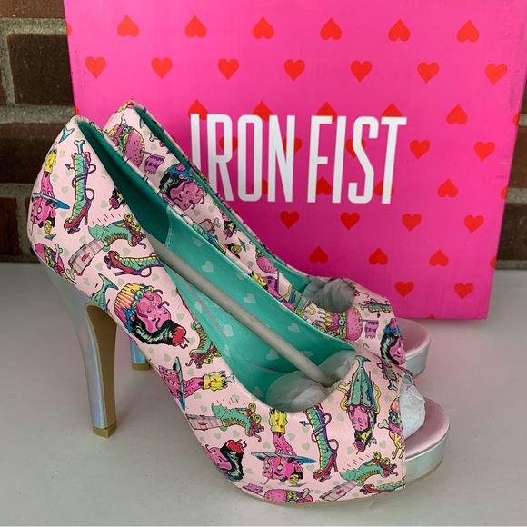 Iron Fist Shoes Iron Fist Death Dinner Peep Toe High Heel Platform